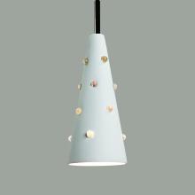 A-19 MP18-A13-BCC - Wizard Mini Pendant: Hurricane Blue (Black Cord & Canopy)