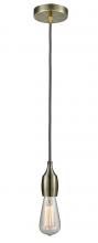 Innovations Lighting 100AB-10GY-3AB - Chelsea - 1 Light - 2 inch - Antique Brass - Cord hung - Mini Pendant
