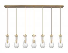 Innovations Lighting 127-451-1P-BB-G451-4SDY - Owego - 7 Light - 49 inch - Brushed Brushed Brass - Linear Pendant