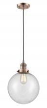 Innovations Lighting 201C-AC-G204-10-LED - Beacon - 1 Light - 10 inch - Antique Copper - Cord hung - Mini Pendant