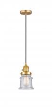 Innovations Lighting 201CSW-SG-G184S - Canton - 1 Light - 5 inch - Satin Gold - Cord hung - Mini Pendant