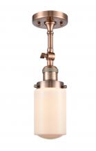 Innovations Lighting 201F-AC-G311 - Dover - 1 Light - 5 inch - Antique Copper - Adjustable Semi-Flush Mount