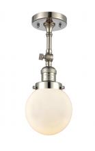 Innovations Lighting 201F-PN-G201-6 - Beacon - 1 Light - 6 inch - Polished Nickel - Adjustable Semi-Flush Mount