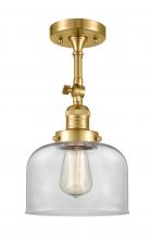 Innovations Lighting 201F-SG-G72 - Bell - 1 Light - 8 inch - Satin Gold - Adjustable Semi-Flush Mount