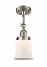 Innovations Lighting 201F-SN-G181S - Canton - 1 Light - 5 inch - Brushed Satin Nickel - Adjustable Semi-Flush Mount