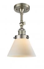 Innovations Lighting 201F-SN-G41-LED - Cone - 1 Light - 8 inch - Brushed Satin Nickel - Adjustable Semi-Flush Mount