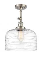 Innovations Lighting 201F-SN-G713-L - Bell - 1 Light - 12 inch - Brushed Satin Nickel - Adjustable Semi-Flush Mount