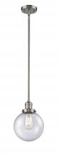 Innovations Lighting 201S-SN-G204-8-LED - Beacon - 1 Light - 8 inch - Brushed Satin Nickel - Stem Hung - Mini Pendant
