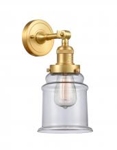 Innovations Lighting 203-SG-G182 - Canton - 1 Light - 7 inch - Satin Gold - Adjustable Sconce