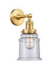 Innovations Lighting 203-SG-G184 - Canton - 1 Light - 7 inch - Satin Gold - Adjustable Sconce