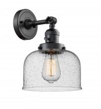 Innovations Lighting 203SW-BK-G74-LED - Bell - 1 Light - 8 inch - Matte Black - Adjustable Sconce