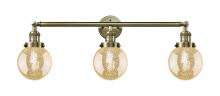Innovations Lighting 205-AB-G208-6 - Beacon - 3 Light - 30 inch - Antique Brass - Bath Vanity Light