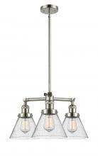 Innovations Lighting 207-PN-G44 - Cone - 3 Light - 22 inch - Polished Nickel - Stem Hung - Chandelier