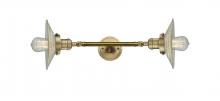 Innovations Lighting 208L-BB-G2-LED - Halophane - 2 Light - 9 inch - Brushed Brass - Adjustable Bath Vanity Light