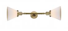 Innovations Lighting 208L-BB-G41-LED - Cone - 2 Light - 8 inch - Brushed Brass - Adjustable Bath Vanity Light