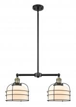 Innovations Lighting 209-BAB-G71-CE - Bell Cage - 2 Light - 24 inch - Black Antique Brass - Stem Hung - Adjustable Island Light