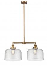 Innovations Lighting 209-BB-G74-L - Bell - 2 Light - 21 inch - Brushed Brass - Stem Hung - Adjustable Island Light