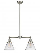 Innovations Lighting 209-SN-G42 - Cone - 2 Light - 21 inch - Brushed Satin Nickel - Stem Hung - Adjustable Island Light