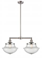 Innovations Lighting 209-SN-G544 - Oxford - 2 Light - 25 inch - Brushed Satin Nickel - Stem Hung - Adjustable Island Light