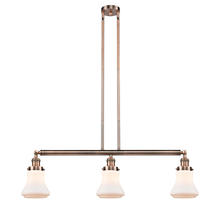 Innovations Lighting 213-AC-G191 - Bellmont - 3 Light - 39 inch - Antique Copper - Stem Hung - Adjustable Island Light