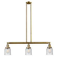 Innovations Lighting 213-BB-G54-LED - Bell - 3 Light - 38 inch - Brushed Brass - Stem Hung - Adjustable Island Light