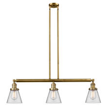 Innovations Lighting 213-BB-G62-LED - Cone - 3 Light - 39 inch - Brushed Brass - Stem Hung - Adjustable Island Light