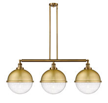 Innovations Lighting 213-BB-HFS-124-BB - Hampden - 3 Light - 45 inch - Brushed Brass - Stem Hung - Adjustable Island Light