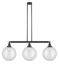 Innovations Lighting 213-OB-G202-12 - Beacon - 3 Light - 44 inch - Oil Rubbed Bronze - Stem Hung - Adjustable Island Light