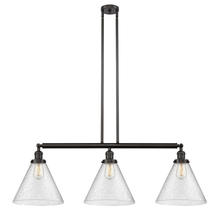 Innovations Lighting 213-OB-G44-L - Cone - 3 Light - 44 inch - Oil Rubbed Bronze - Stem Hung - Adjustable Island Light