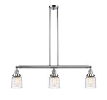 Innovations Lighting 213-PC-G513 - Bell - 3 Light - 38 inch - Polished Chrome - Stem Hung - Adjustable Island Light