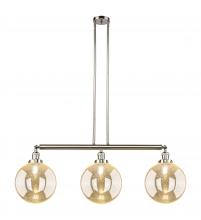 Innovations Lighting 213-PN-G208-10 - Beacon - 3 Light - 42 inch - Polished Nickel - Stem Hung - Adjustable Island Light