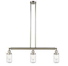 Innovations Lighting 213-PN-G314 - Dover - 3 Light - 37 inch - Polished Nickel - Stem Hung - Adjustable Island Light