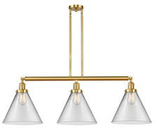 Innovations Lighting 213-SG-G42-L - Cone - 3 Light - 44 inch - Satin Gold - Stem Hung - Adjustable Island Light