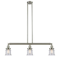 Innovations Lighting 213-SN-G184S - Canton - 3 Light - 39 inch - Brushed Satin Nickel - Stem Hung - Adjustable Island Light