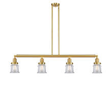 Innovations Lighting 214-SG-G182S - Canton - 4 Light - 51 inch - Satin Gold - Stem Hung - Adjustable Island Light