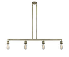 Innovations Lighting 214-AB - Bare Bulb - 4 Light - 48 inch - Antique Brass - Stem Hung - Adjustable Island Light