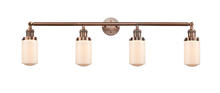 Innovations Lighting 215-AC-G311 - Dover - 4 Light - 43 inch - Antique Copper - Adjustable Bath Vanity Light