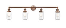 Innovations Lighting 215-AC-G314 - Dover - 4 Light - 43 inch - Antique Copper - Adjustable Bath Vanity Light