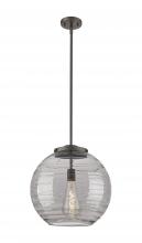 Innovations Lighting 221-1S-OB-G1213-16SM - Athens Deco Swirl - 1 Light - 16 inch - Oil Rubbed Bronze - Stem Hung - Pendant