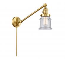 Innovations Lighting 237-SG-G184S - Canton - 1 Light - 8 inch - Satin Gold -Adjustable Swing Arm