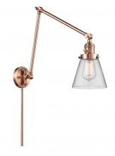 Innovations Lighting 238-AC-G62 - Cone - 1 Light - 8 inch - Antique Copper -Adjustable Swing Arm
