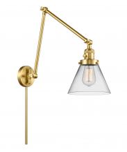 Innovations Lighting 238-SG-G42 - Cone - 1 Light - 8 inch - Satin Gold -Adjustable Swing Arm