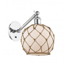 Innovations Lighting 317-1W-PC-G121-8RB - Farmhouse Rope - 1 Light - 8 inch - Polished Chrome - Adjustable Sconce