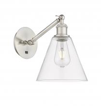 Innovations Lighting 317-1W-SN-GBC-82 - Berkshire - 1 Light - 8 inch - Brushed Satin Nickel - Adjustable Sconce