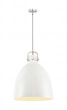 Innovations Lighting 410-1SL-PN-M412-18W - Newton Bell - 1 Light - 18 inch - Polished Nickel - Pendant