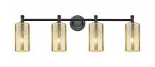 Innovations Lighting 434-4W-BK-G434-7ME - Crown Point - 4 Light - 34 inch - Matte Black - Bath Vanity Light