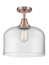Innovations Lighting 447-1C-AC-G72-L-LED - Bell - 1 Light - 12 inch - Antique Copper - Flush Mount