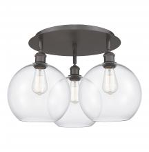 Innovations Lighting 516-3C-OB-G122-10 - Athens - 3 Light - 22 inch - Oil Rubbed Bronze - Flush Mount