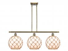 Innovations Lighting 516-3I-AB-G121-10RB - Farmhouse Rope - 3 Light - 37 inch - Antique Brass - Cord hung - Island Light