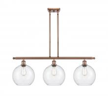 Innovations Lighting 516-3I-AC-G124-10 - Athens - 3 Light - 37 inch - Antique Copper - Stem Hung - Island Light
